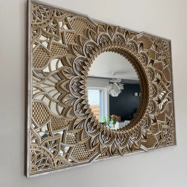 Hetel Wooden Mandala Mirror - Notbrand