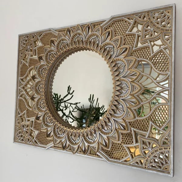 Hetel Wooden Mandala Mirror - Notbrand