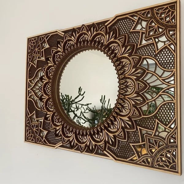 Dryade Wooden Mandala Mirror - Notbrand