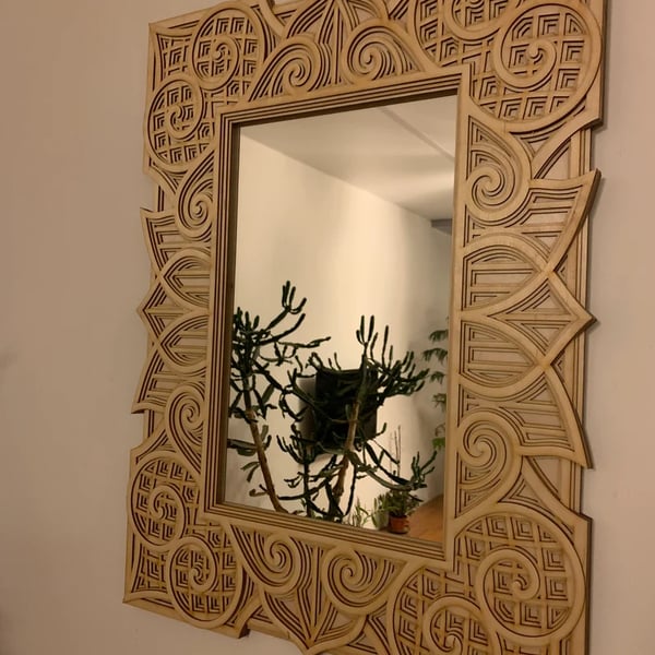 Oyef Wooden Mandala Mirror - Notbrand