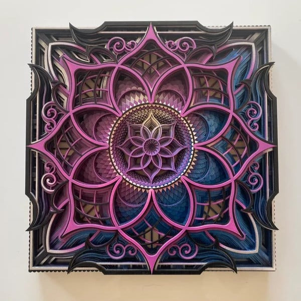 Mechi Handcrafted Wooden Mandala Wall Art - Notbrand