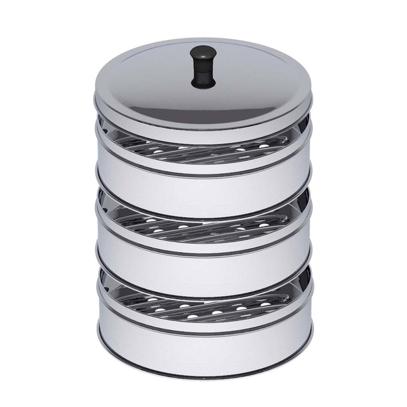 3 Tier Stainless Steel Steamers With Lid - 25cm - Notbrand